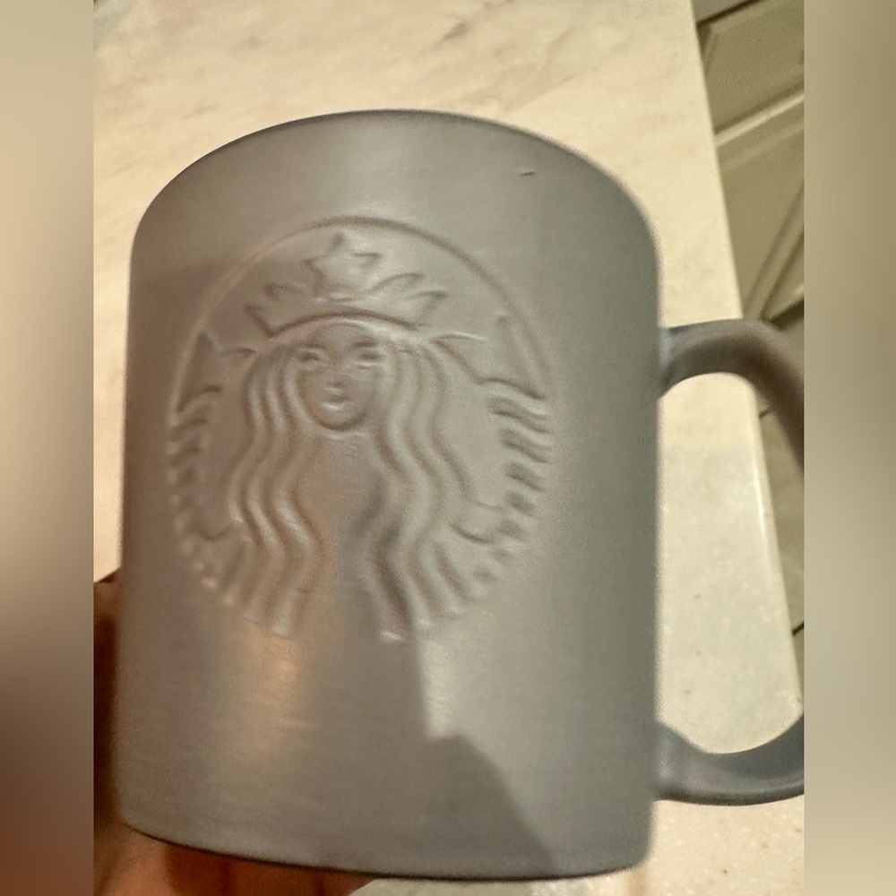 Starbucks 2019 Siren Logo 12 oz TALL Gray Mermaid Coffee Cup Mug Hot Chocolate
